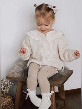 Embroidered collar cardigan